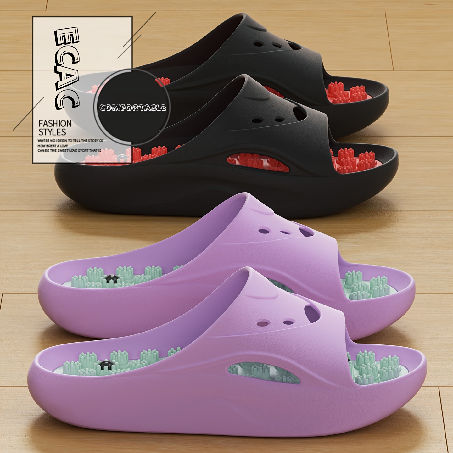 Water Shoes - Damskie Męskie Klapki Masujące EVA z