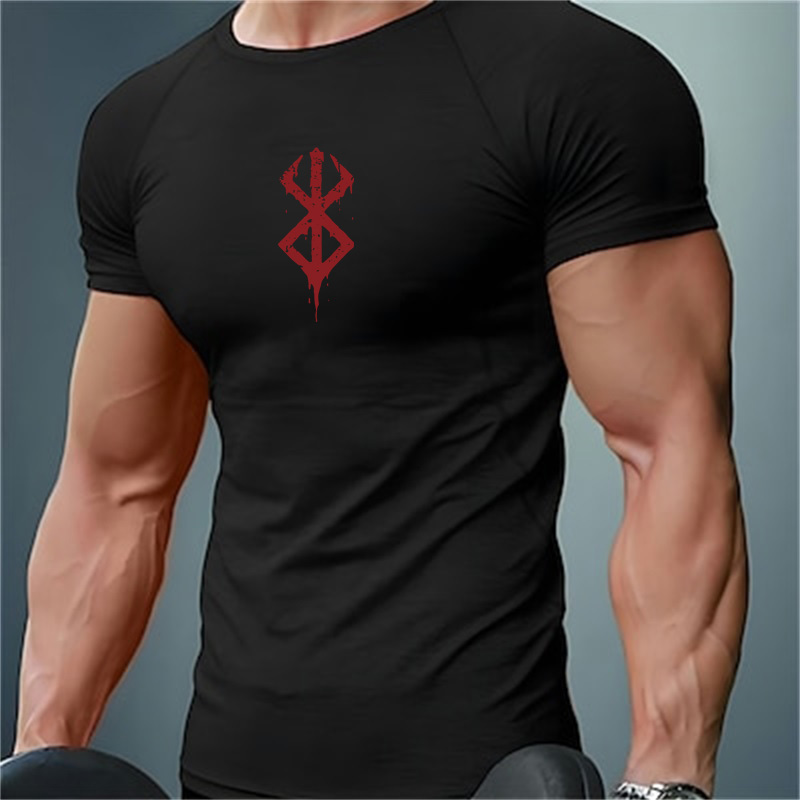 Rash Guard - Męskie koszulki kompresyjne z nadrukiem, letnie