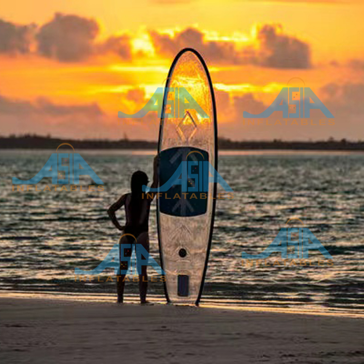 Deska SUP z przezroczystym dne – Surfboard Leash recenzja i cena