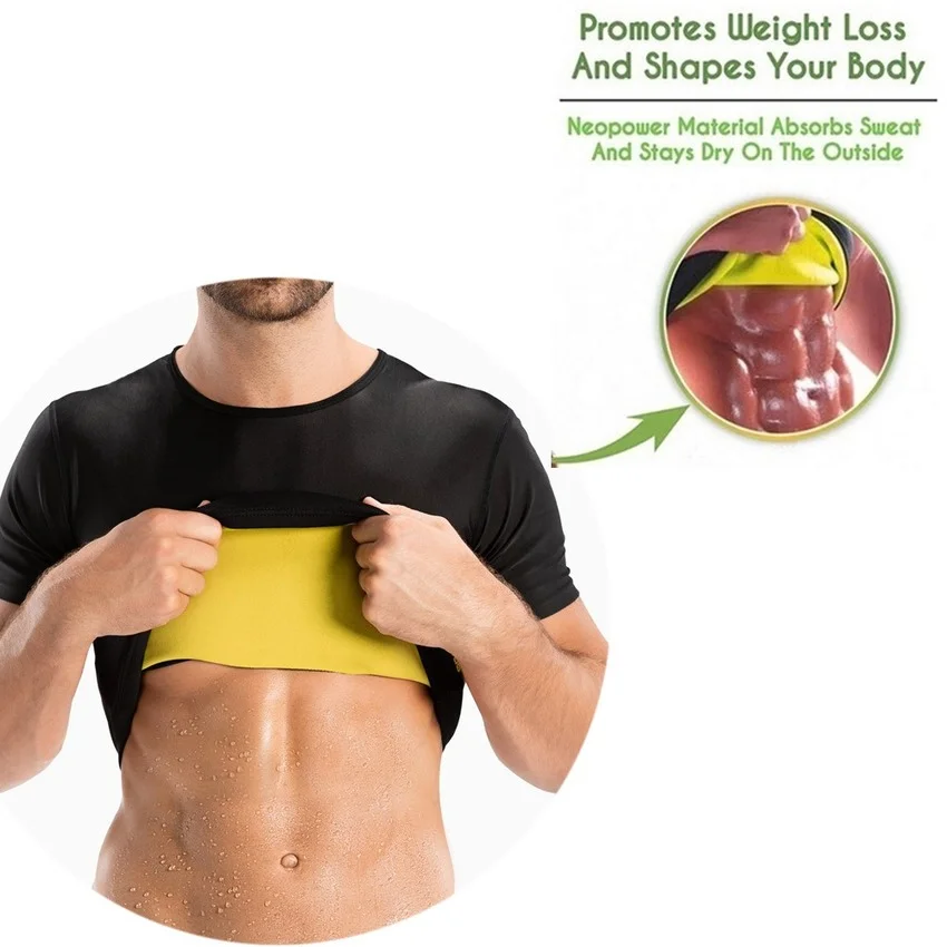 Sauna T Shirts Men Flat Belly  – Wetsuit Men recenzja i cena
